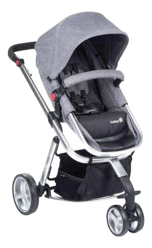 Carrinho de bebê 3 rodas Safety 1st Mobi TS grey denim com chassi de cor silver