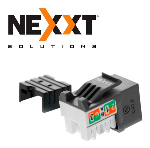 Conector Keystone Jack Cat6 Rj-45 Hembra Nexxt Negro