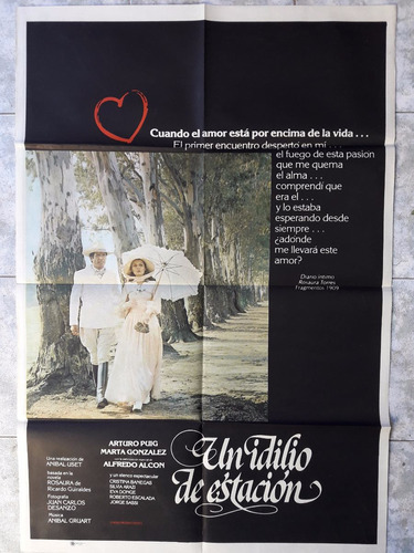 Poster Afiche Cine Argentino -  Un Idilio De Estación *