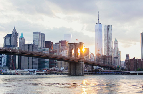 Vinilo Decorativo 50x75cm Puente Brooklyn Bridge Ny M7