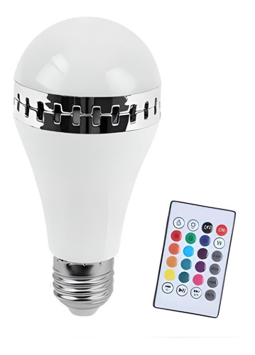 Lámpara Led Rgbw Con Parlante Pase Común Colores Bluetooth 