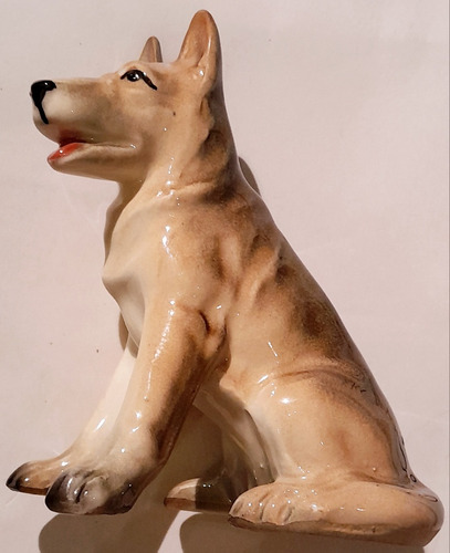 Perro Porcelana Pastor Alemán Japon Vintage 