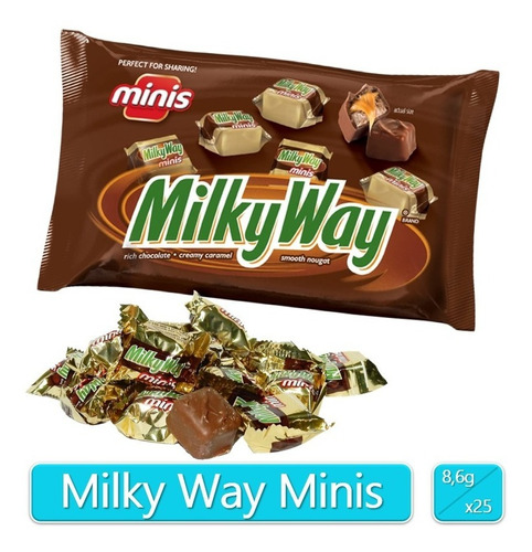 Chocolatina Milky Way Miniatura Bolsa X25 - Kg a $3