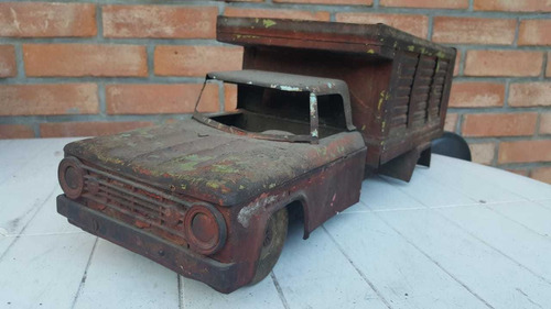 Antiguo Camión Dodge En Chapa Y Madera 52cm De Largo