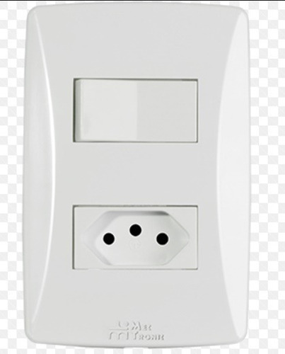 Imagem 2 de 2 de Kit Tomadas E Interruptores Mec-tronic Petra Branco