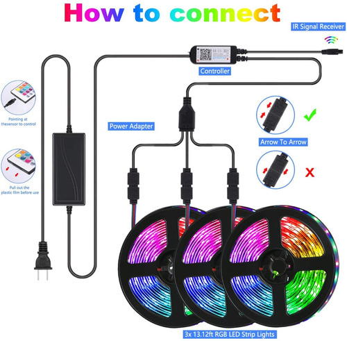 Tira Led Con App Movil Rgb Control Desd El Telefono 12 Metro