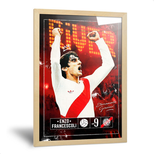  Cuadros De River Plate Enzo Francescoli Enmarcado 35x50cm