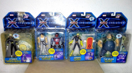 Toy Biz X-men Evolution Storm, Ninja Wolverine, Spyke & Blob