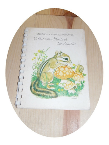 Agenda Vintage De 1983 El Fantástico Mundo De Los Animales