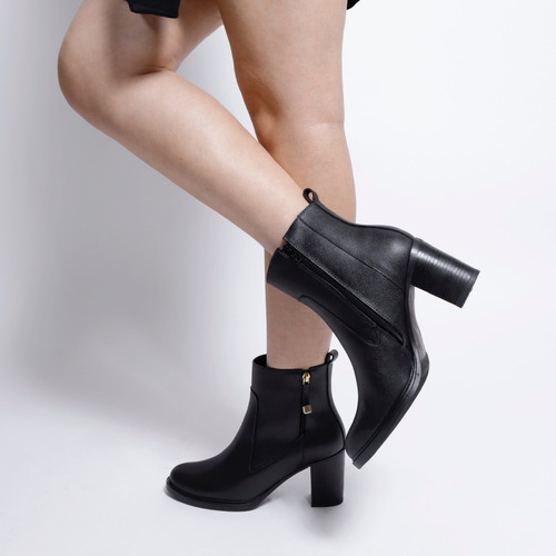 Bota De Dama Casual Vestir Fino Cuero Vacuno Genuino