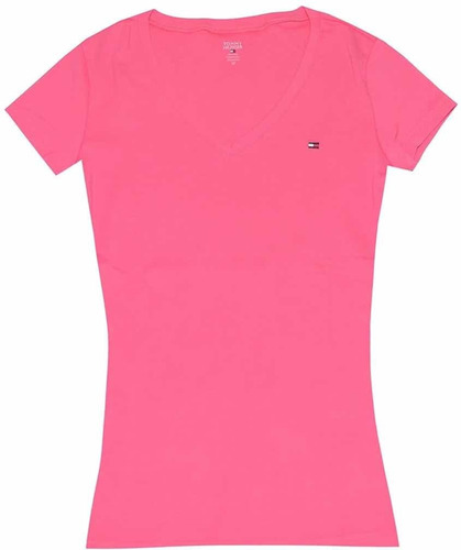 Remera Nueva Algodón Tommy Hilfiger Fuccia Talle Xs