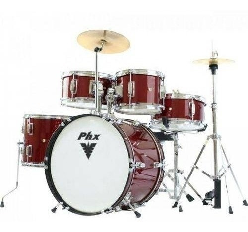 Bateria Infantil Phx Bumbo 14 Vinho Vermelho Ds514c Rd