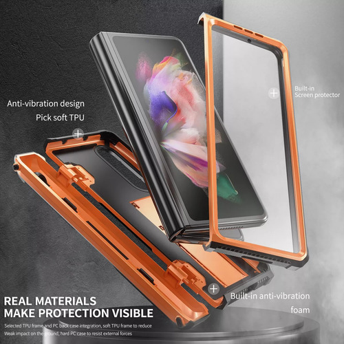 Funda De Teléfono Con Soporte Para Galaxy Z Fold3, 4, 5