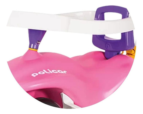 Triciclo Infantil Policar Passeio Cor Rosa Com Som De Buzina