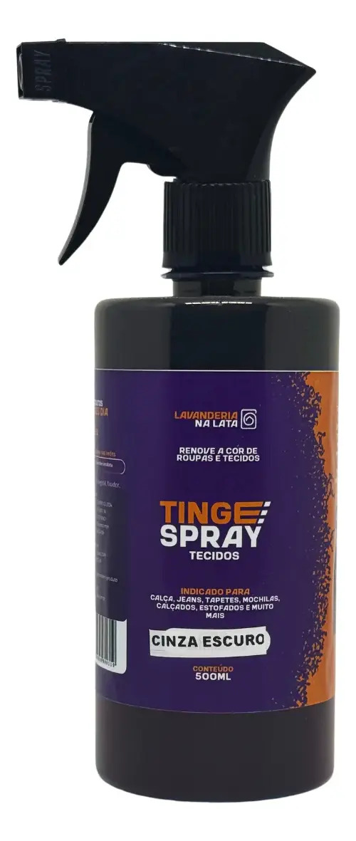 Tinta para Tecido Tingespray 500ml Lavanderianalata Cinza Escuro