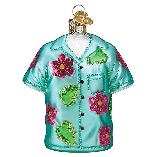 Adornos De Camisa Hawaiana De Cristal Soplado Árbol De...