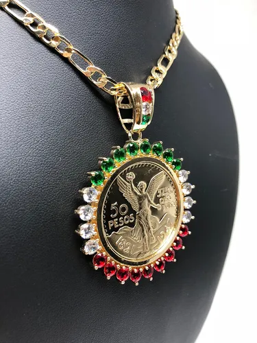 Oro Centenario: Moneda Chapada Cadena Colgante 26