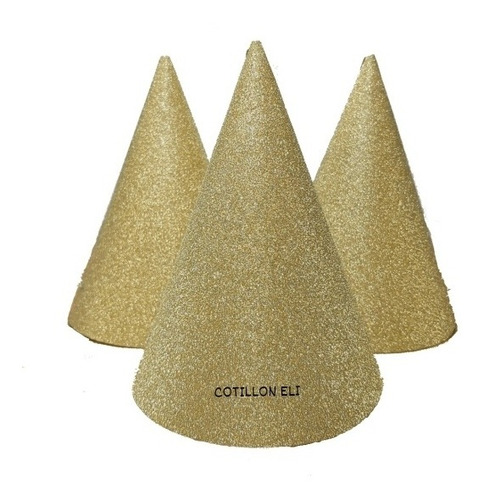 Bonete Glitter Plateado Dorado Irisdecente Gorro Cotillon 