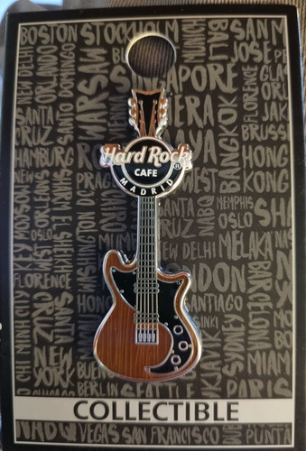 Pin Guitarra Hard Rock Cafe  De Madrid