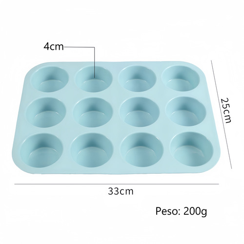 Molde De Silicona Para Muffins 12 Cavidades Cookstyle