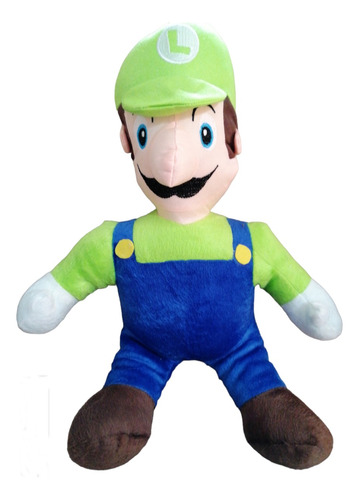 Luigi Personaje De Super Mario Bros Peluche Muñeco 40cm