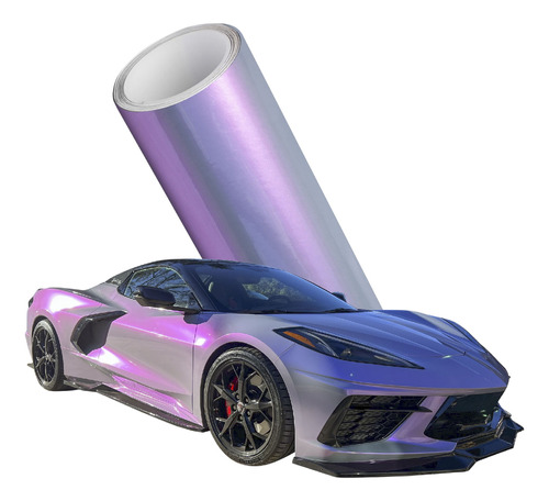 Vinil Wrap Camaleon Gris-morado Brillante Luxury Pet 1x1.52m