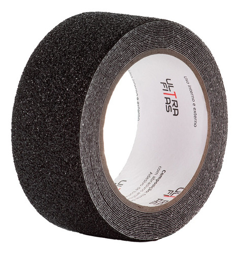 Kit 2 Fitas Antiderrapante Adesiva 50mm X 5metros Escada Cor Preto