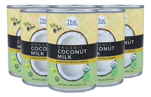 Thai Coco Leche De Coco Orgnica Enlatada - Leche De Coco Com