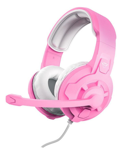 Headset Gamer Trust Fio, Stereo, Gxt 411p Radius, Pink