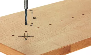 Festool 491068 dowel Drill Router Bit, Hw 8 x 30 mm