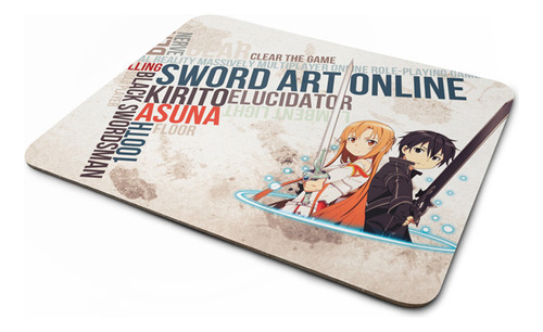 Mouse Pad Sword Art Online Kirito E Asuna