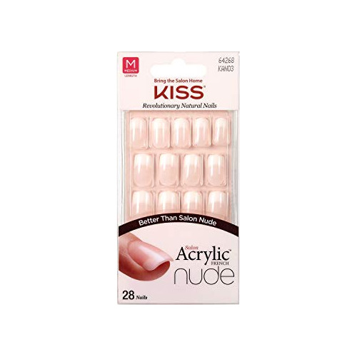 Kiss Salon Acrílico Nude French Nails Cashmere 31 Count