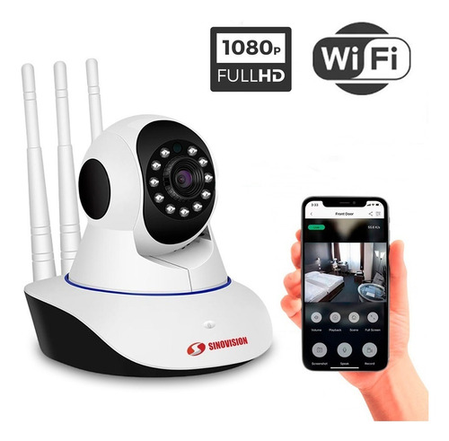 Imagen 1 de 8 de Cámara Seguridad Domo Ip Wifi 1080p Con Movimiento 360 1080p