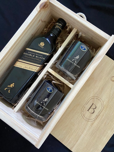 Caja Madera Copa Vaso Whisky Grabado Laser Personalizado