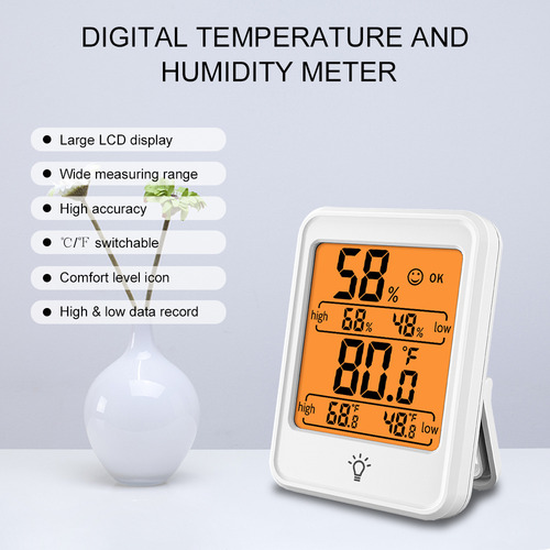 Termómetro Higrómetro Digital Temperatura Interior Y
