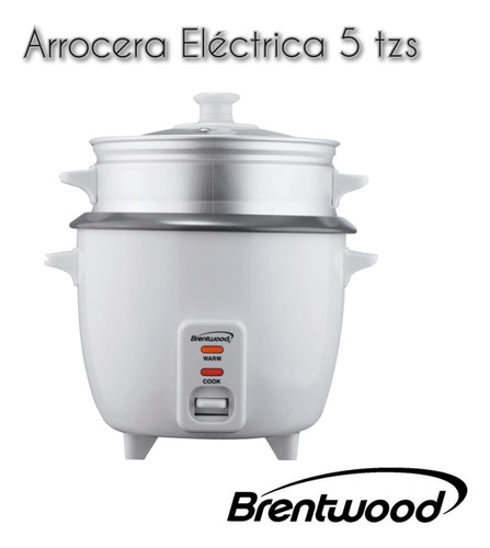 Arrocera Electrica 5 Tazas Brentwood Vaporizador Calentador