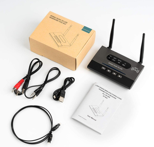 Imagen 2 de 6 de Giveet Largo Alcance Bluetooth V5.0 Transmisor Receptor Pass
