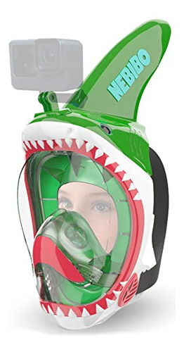 Mascara De Snorkel Junior, Tiburon (verde, Xs)