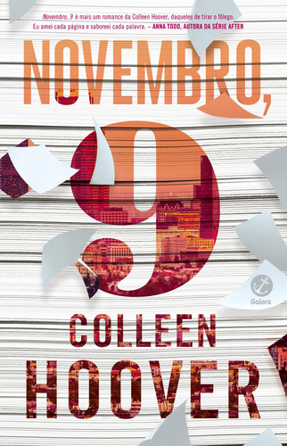 Novembro, 9, de Hoover, Colleen. Editora Record Ltda., capa mole em português, 2016