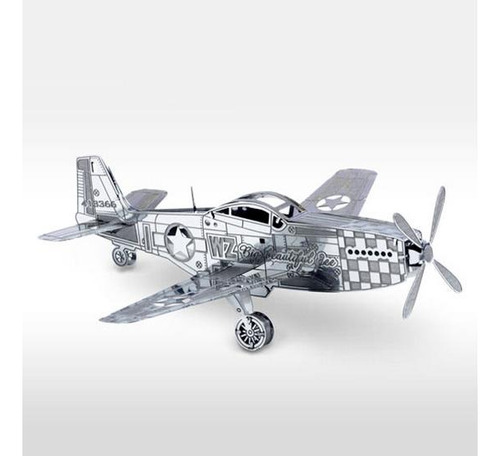 Fascinations Avion P 51 Mustang Quebra-cabeças 3D Metal Armar