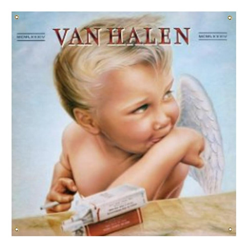 Van Halen 1984 Tapiz Banner 4x4 Pies Colgante De Pared Póste