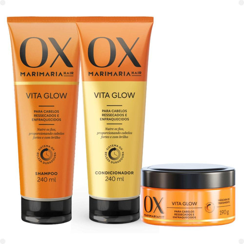 Kit Com 10 Ox Mari Maria Hair Vita Glow