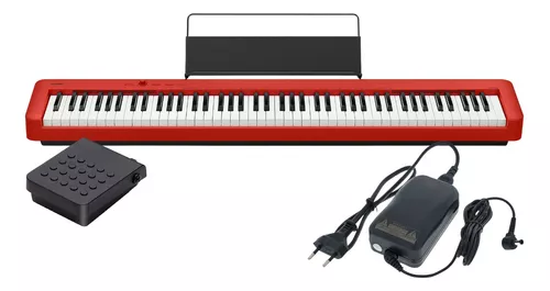 Piano Digital Casio Cdp-S160 Vermelho Kit Completo - Super Sonora