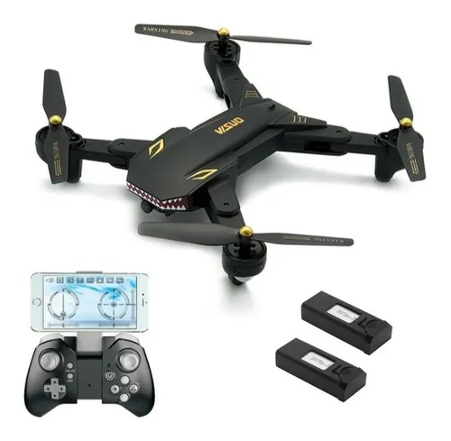 Drone Visuo Xs 809 Sharks C mera 2 Mp Hd 2 Baterias Foto Cel