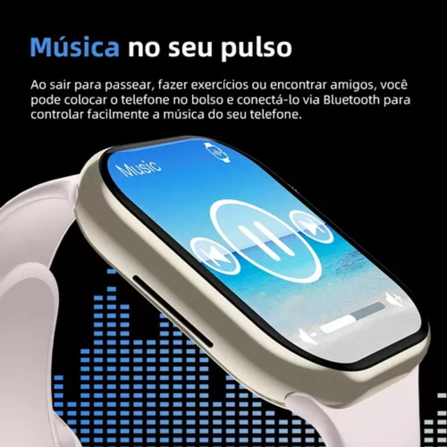 Relógio Smartwatch A10 Mini Com 2 Pulseiras A Prova D'água