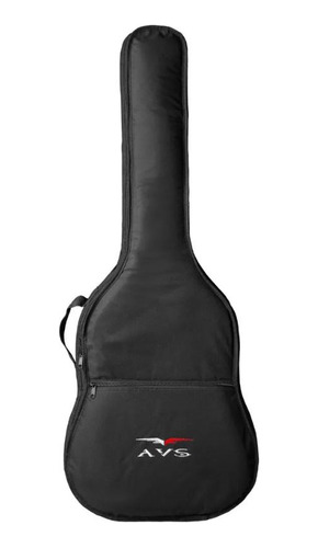 Bag Luxo Para Violão Folk Avs Preta Alça Dupla