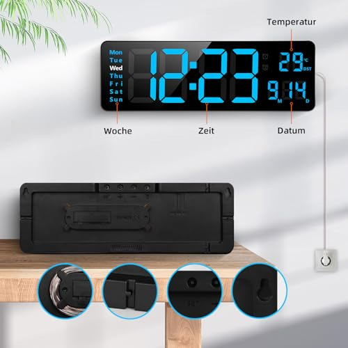 Reloj Digital, Led 13, Control Remoto, Temporizador Y Desper