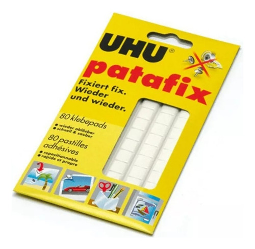 Pastilla Adhesiva Uhu Patafix Goma Removible Blister X80