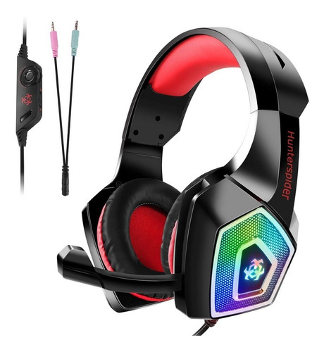 Auricular Gamer Microfono Luces Ps4 Pc Acolchados Premium