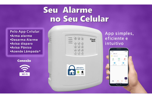 Kit Alarme Alard Max 4 Com Modulo Wifi Configurado Plug P2
